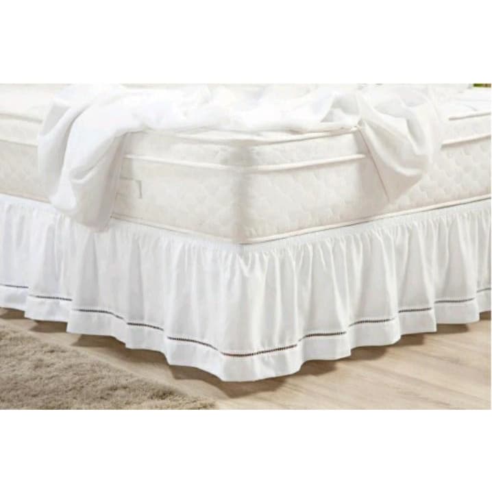 Saia Ponto Palito 100% Algodão 180 fios  Casal Queen, Veste Fácil.