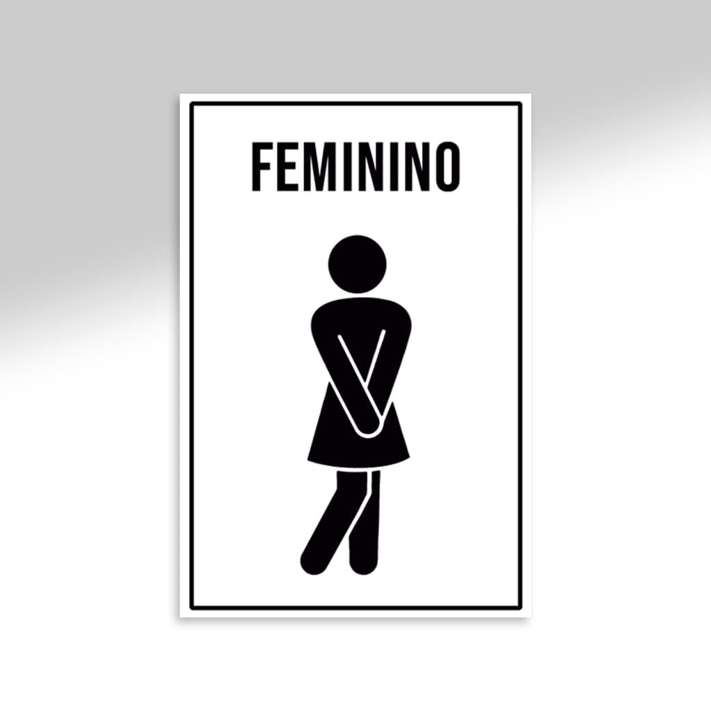 Placa Sinalização Banheiro Feminino