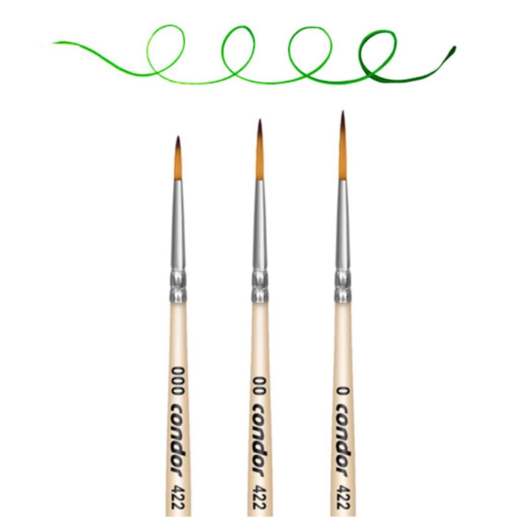 Pincel Condor Konex Liner Sintetico 422 - 000, 00 e 0
