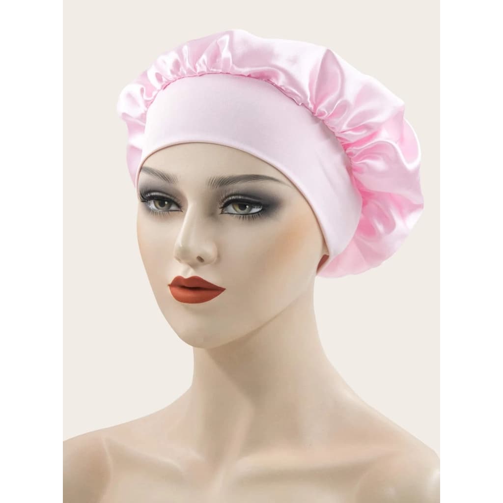 Touca de Cetim Antifrizz - ROSA - Tratamento Capilar Sono de Beleza