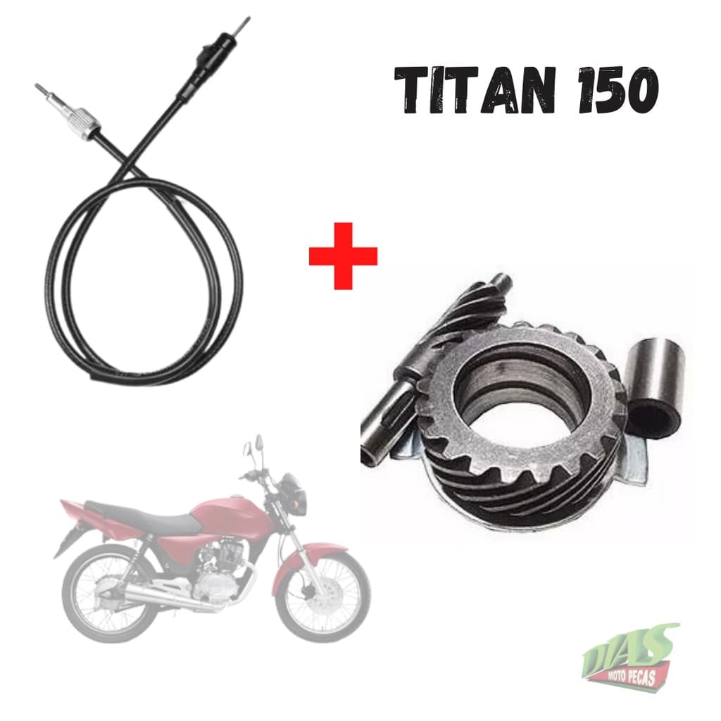 Cabo Do Velocimetro + Engrenagem Velocimetro Honda Titan 150 2004 Até 2008 Modelo Original