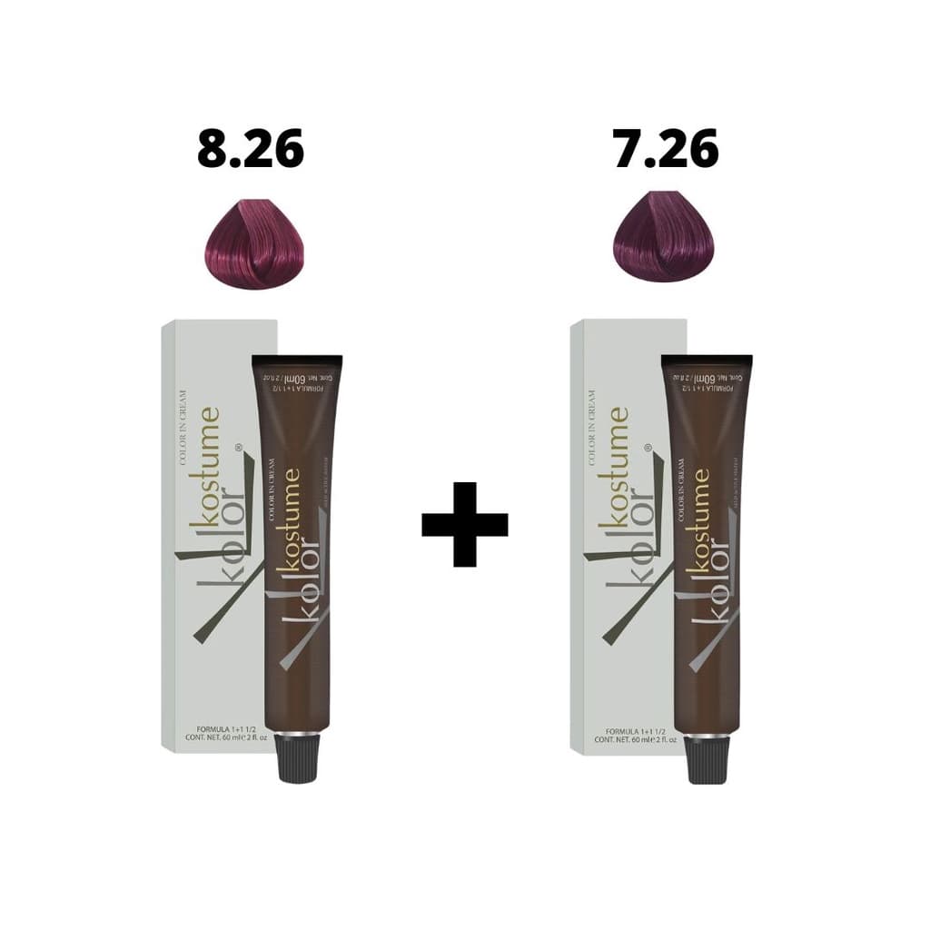 KIT Coloração Kostume Kolor 8.26 + 7.26 Marsala