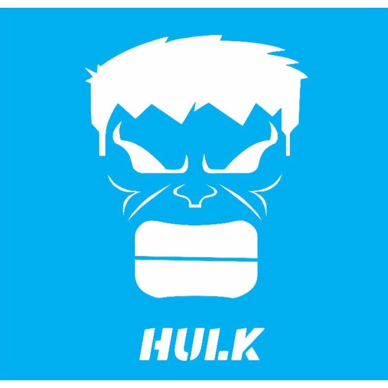 Stencil para pintura Herói Hulk - tamanho 17x17 cm