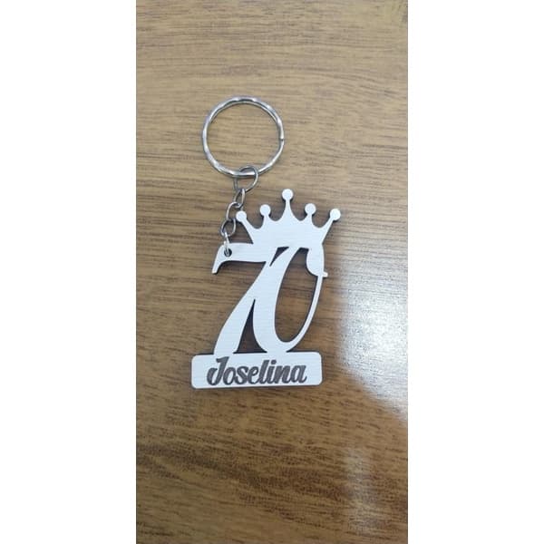 Kit Chaveiros Lembrancinhas Nome Personalizado Para A Celebração Da Festa De Aniversário 70 Anos