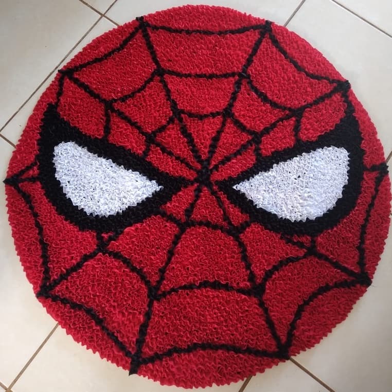 Tapete frufru artesanal Homem Aranha (Spider Man) - 1mt - decoração quarto