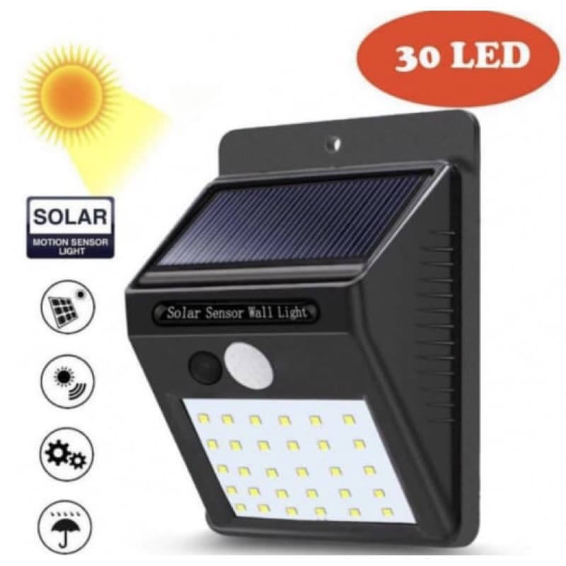 Luz de emergência Solar 30 Led  Fixa Com Sensor De Movimento LFX-1010
