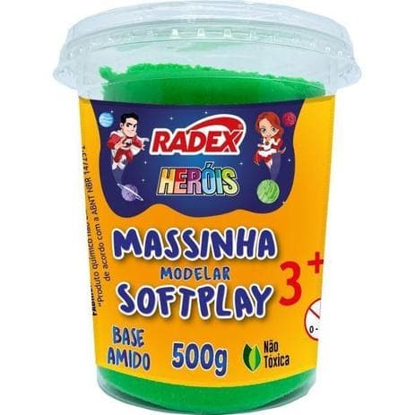 Massa para Modelar Herois 500g. verde Radex