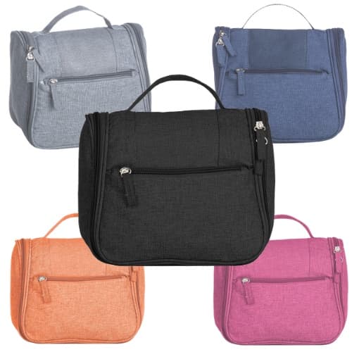 Necessaire Oxford Preta Para Higiene Masculina e Feminina + Viagens