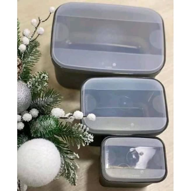 Kit Práticas Tupperware Importada Black 3 peças