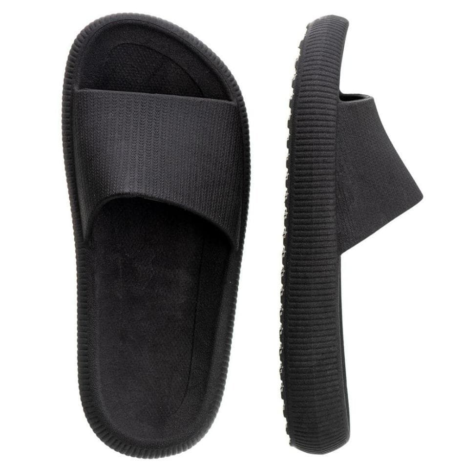 Chinelo Nuvem Slide Flexível Confortável Original Preto
