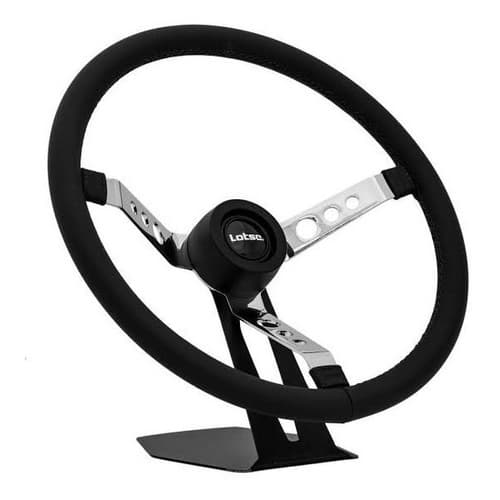 Volante Lotse Big Block S Couro Preto + Cubo Fusca Brasilia