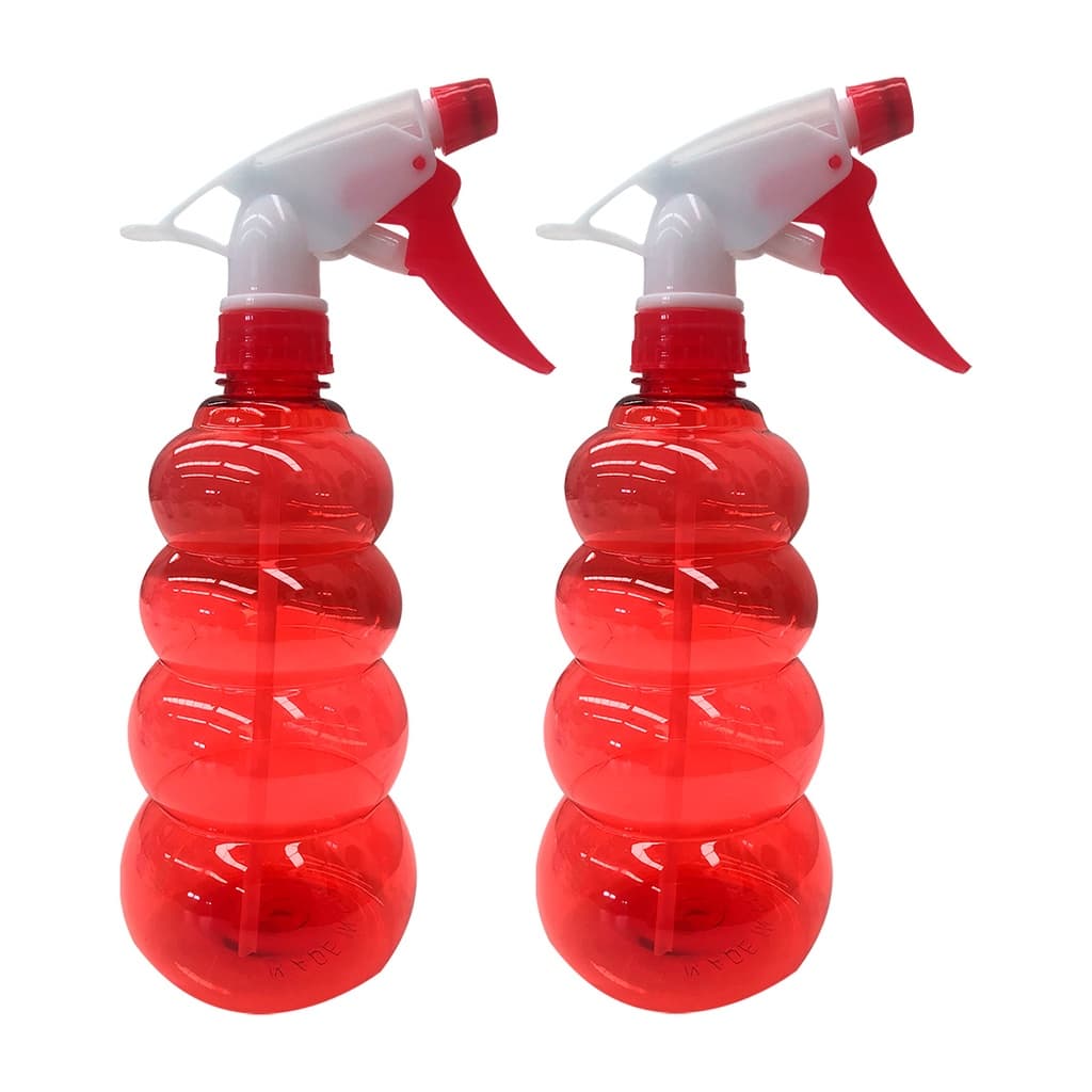 Kit 2 Unidades Borrifador Frasco PET De 500ml Vermelho Para Plantas, Barbeiro Nevoa Profissional De Água Barato