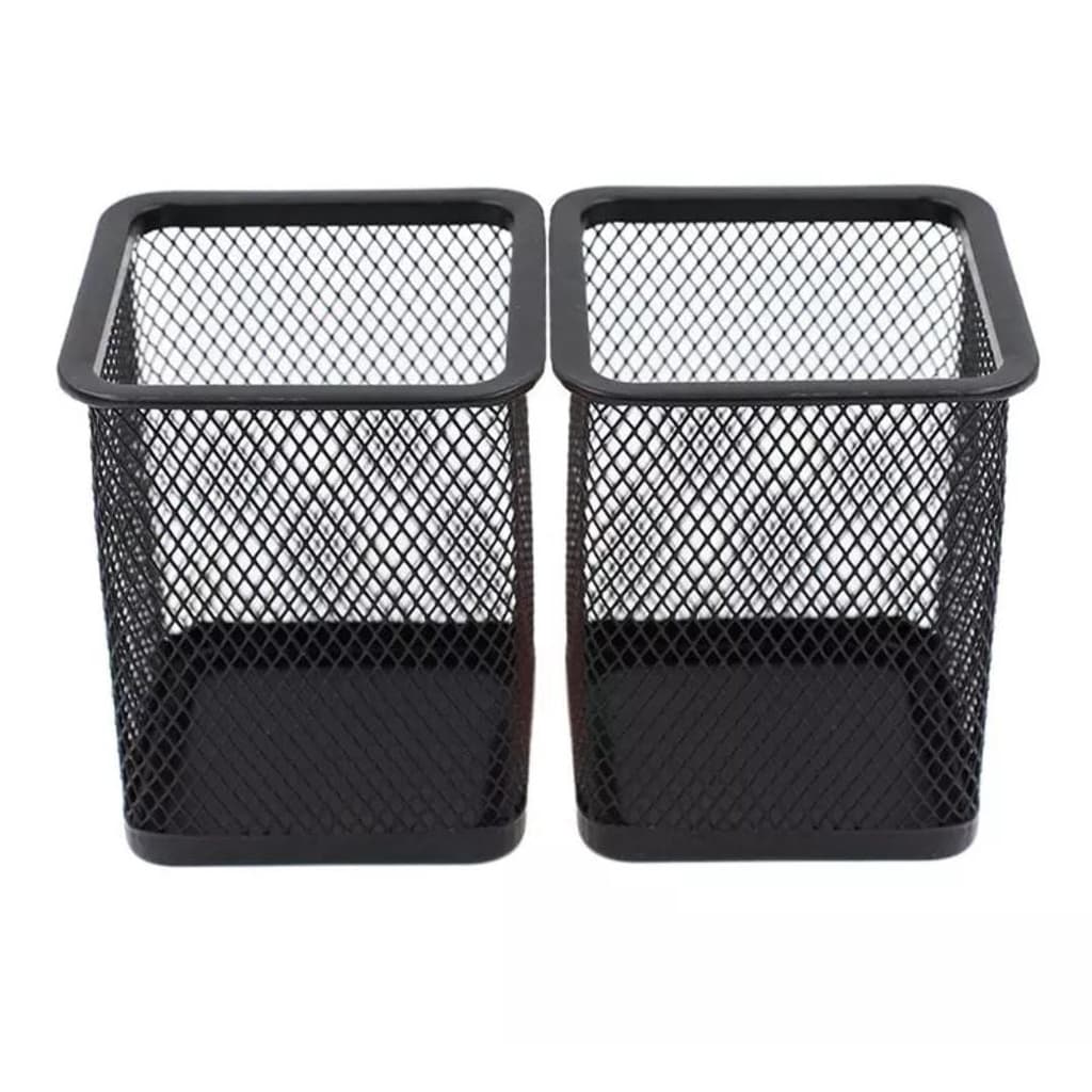 Porta Lápis Caneta E Organizador De Objetos Em Metal Aramado Quadrado Organizador de Mesa Escritório