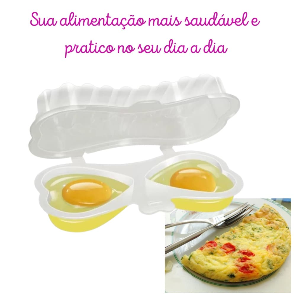 Omeleteira Ovo Cozido no Microondas em forma de coração