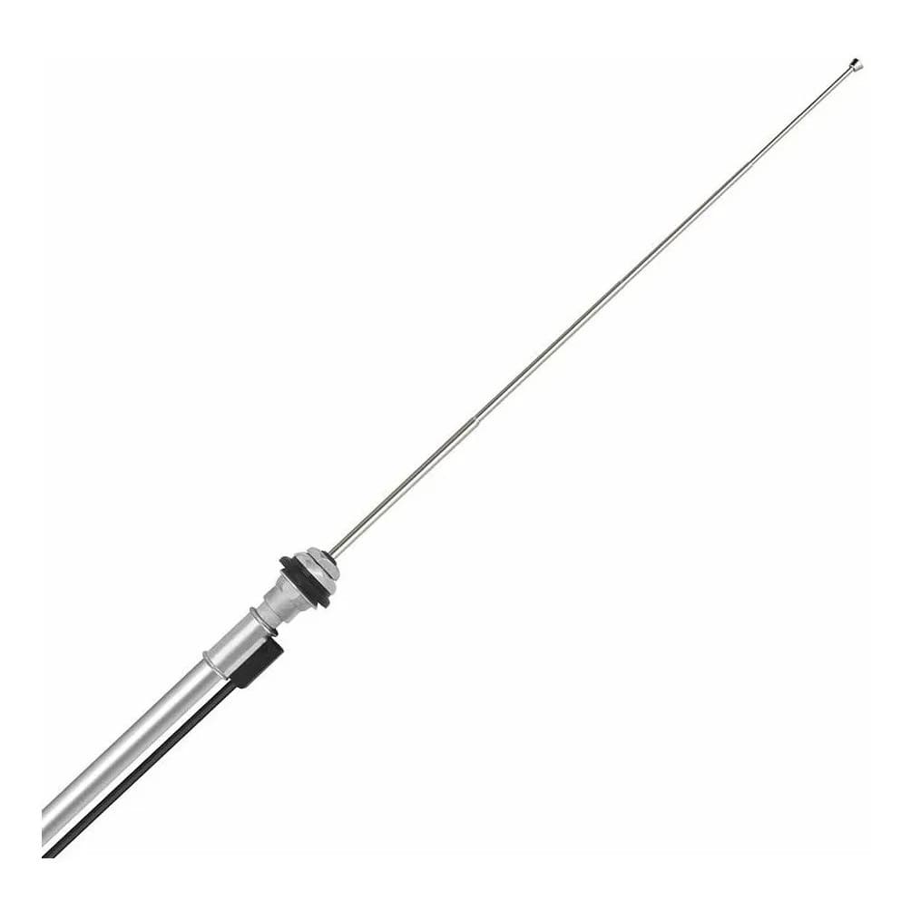 Antena Cromada Telescopica 4 Estagios Com Cabo Universal Para Carro