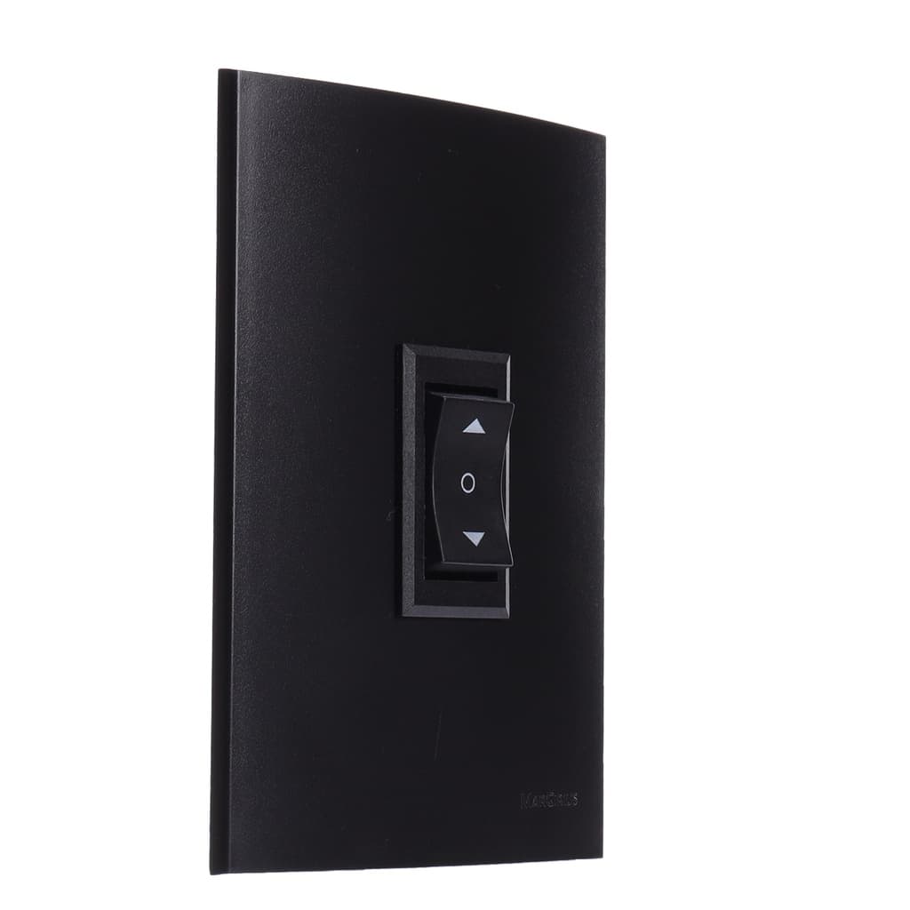 Interruptor De Persianas E Cortina Preto 4x2 10A Margirius