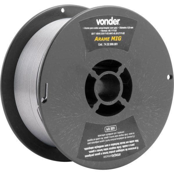 Arame para Solda MIG 0.8mm Sem Gás 1kg Vonder
