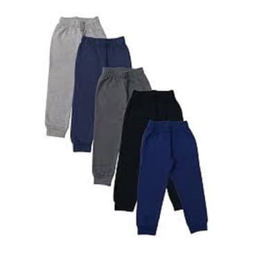 Kit 3 Calça Moletom Flanelada com punho Infantil Escola Masc Fem 1 A 14