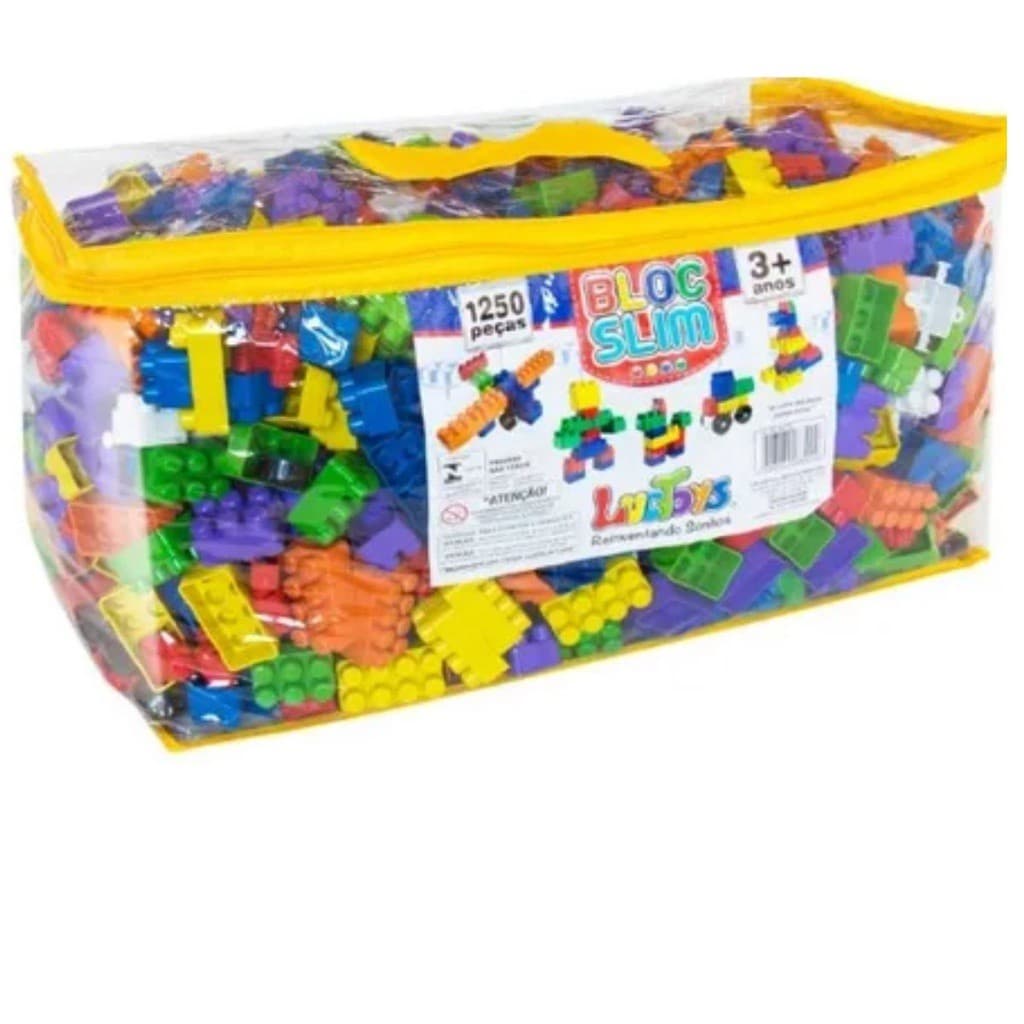 Blocos de Montar Brinquedo Educativo 1250 Peças Didático Diversos