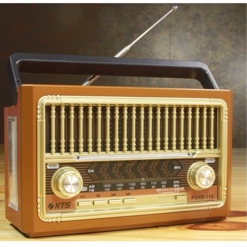 Radio Reprodutor de Som USB Música Bluetooth 18650 Bateria Recarregável RMS - 3 Polegadas 8 Bandas 3W PGXB-119 KTS