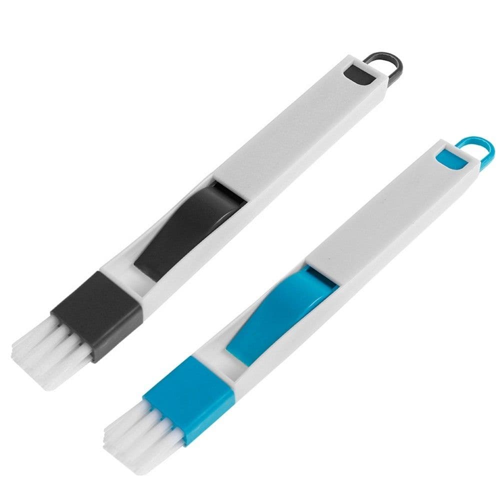 Kit Limpeza 2x1 Pincel E Pázinha para Limpar Cantos Janelas Teclado de Computador Vassoura Escova de Frestas