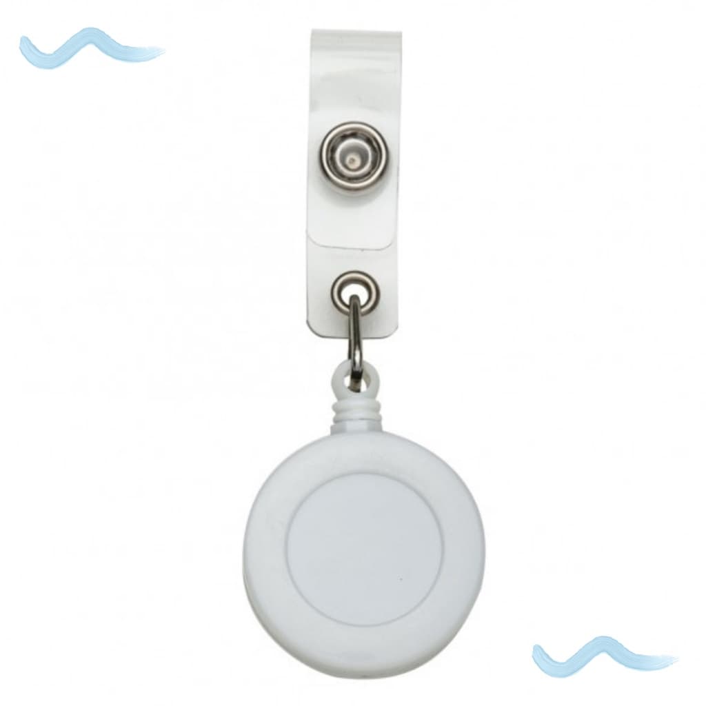 20 Unidades Porta Crachá Roller Clips Iô-io  Retrátil cor BRANCA
