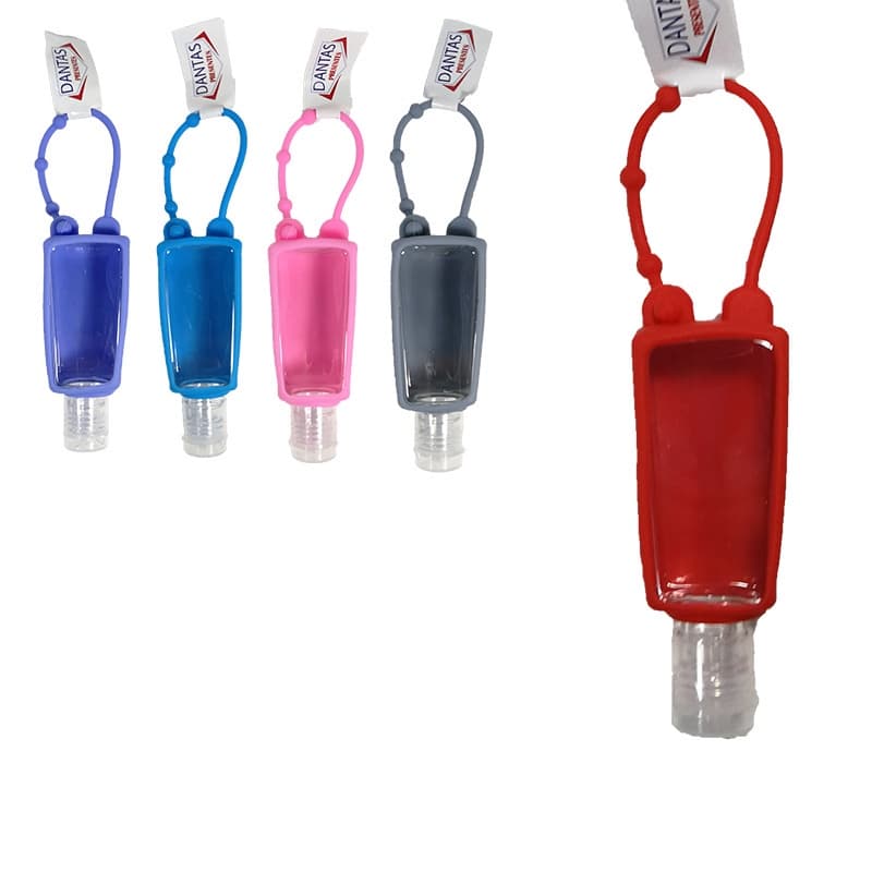 Frasco de Silicone 30ml Higienizador Porta Álcool Gel Spray Borrifador Viagem Portátil Recarregável