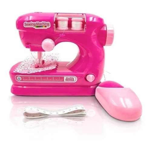 Mini Ateliê Infantil Maquina de Costura De Verdade com Acessórios Brinquedo Para Criança