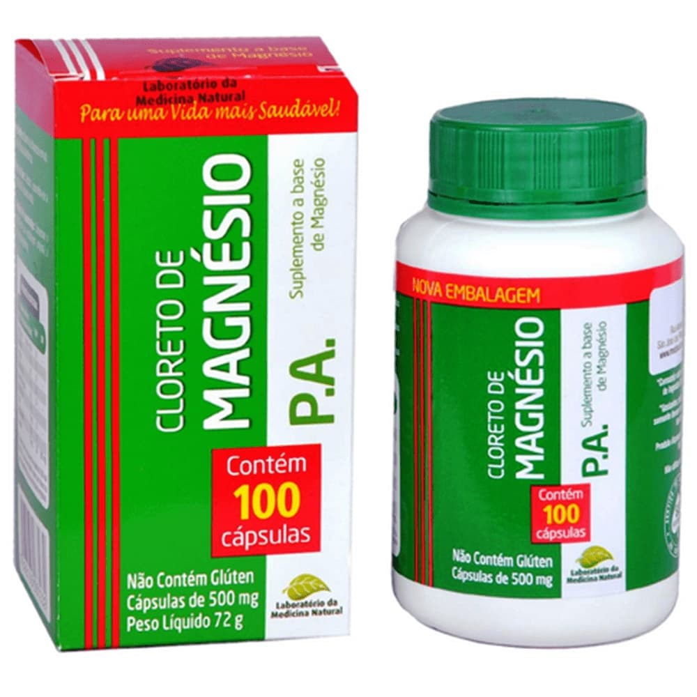 Cloreto de Magnésio PA 500mg  Medinal 100Caps