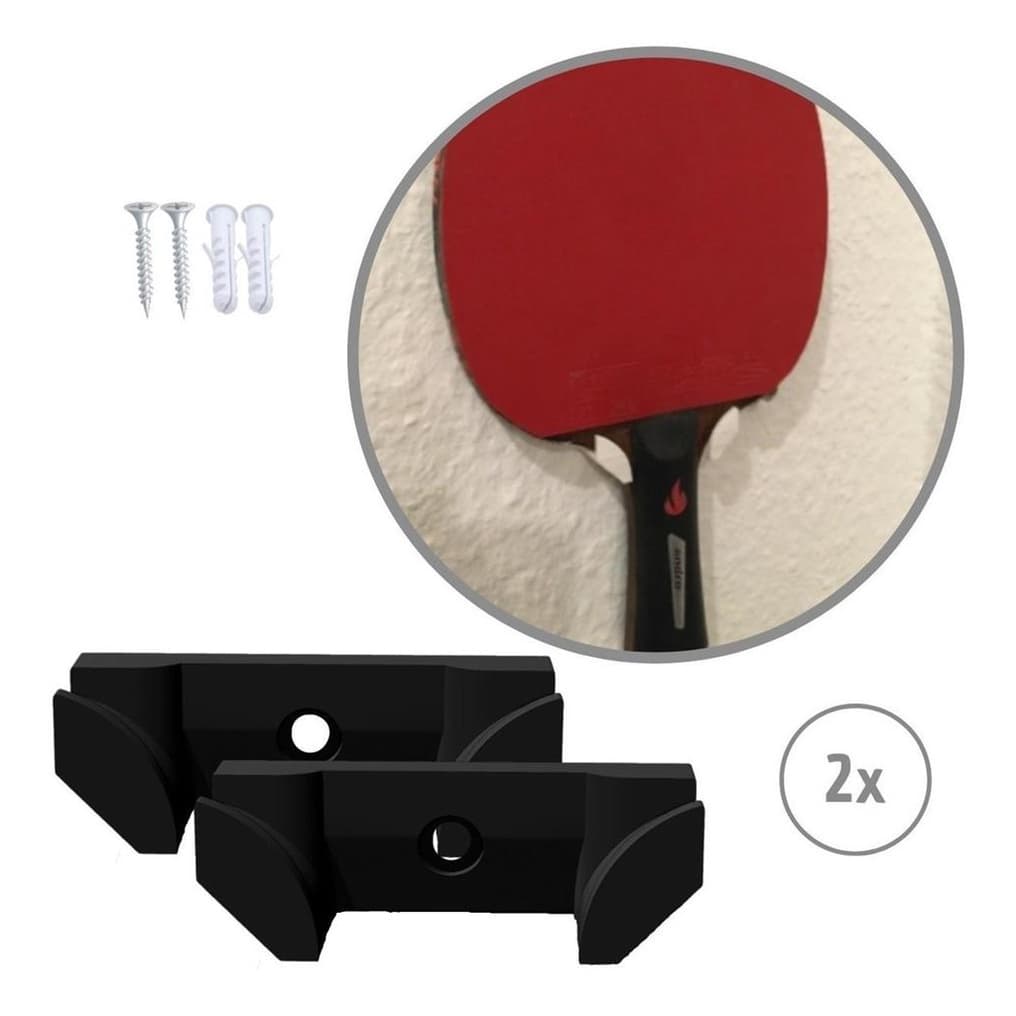 2 Suportes De Parede Holder Raquetes Ping Pong Profissional