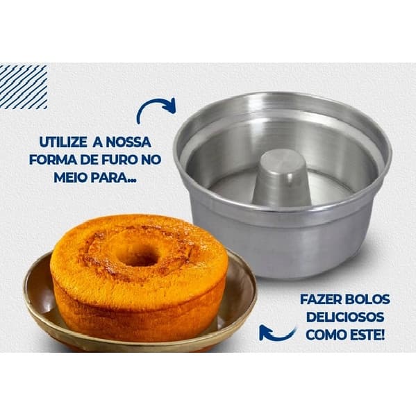 Forma De Bolo Redonda 20cm Em Alumínio Reforçado