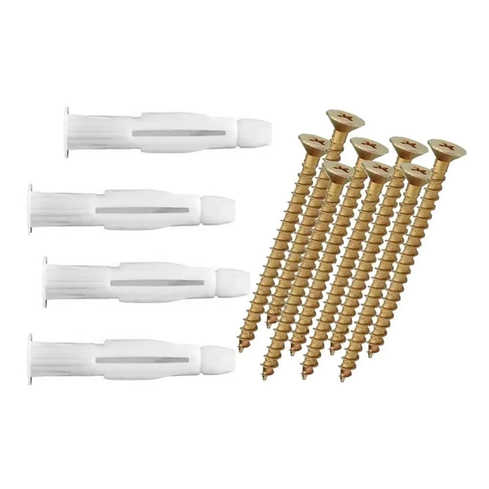 Bucha Mu 6mm Bloco Tijolo Drywall + Parafuso Phs 100 Pçs