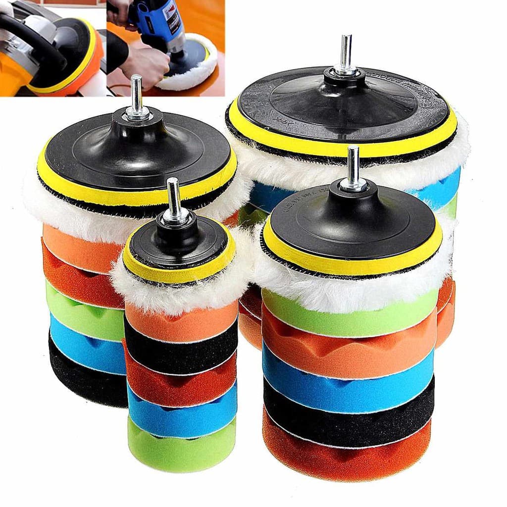 8 pçs/set 3''4''5''6''7''esponja kit de ferramentas polimento de carro polidor cera buffer limpeza esponja almofadas