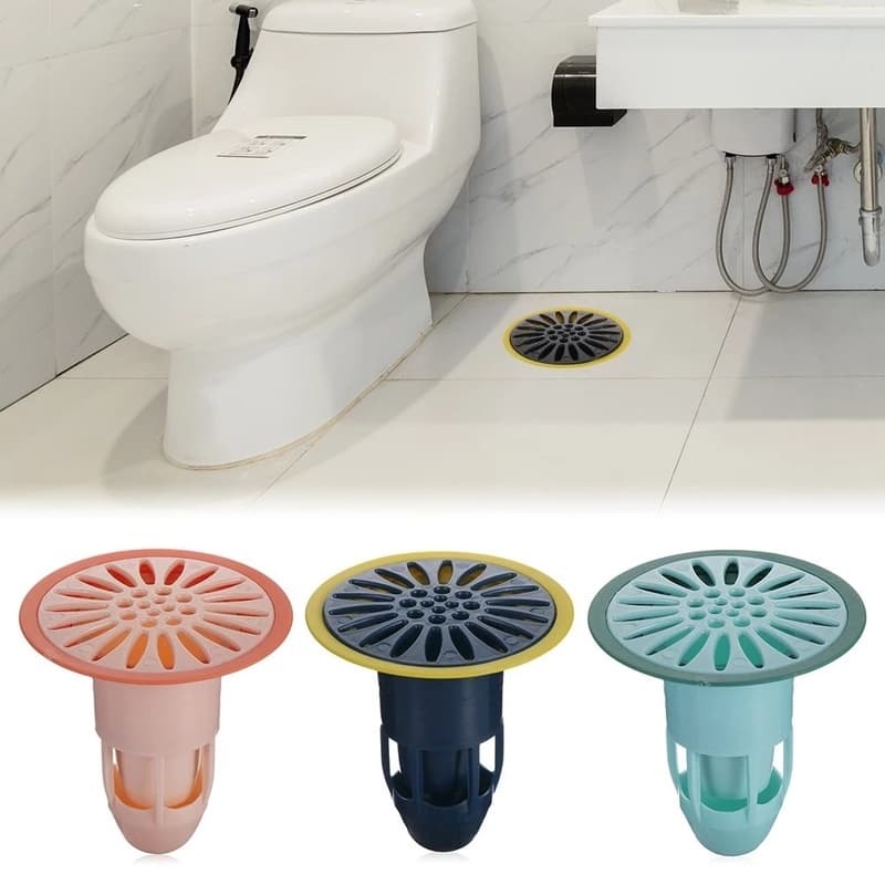 Ralo De Chão De Silicone Colorido À Prova De Perda Anti Engarramento Para Banheiro/Cozinha /