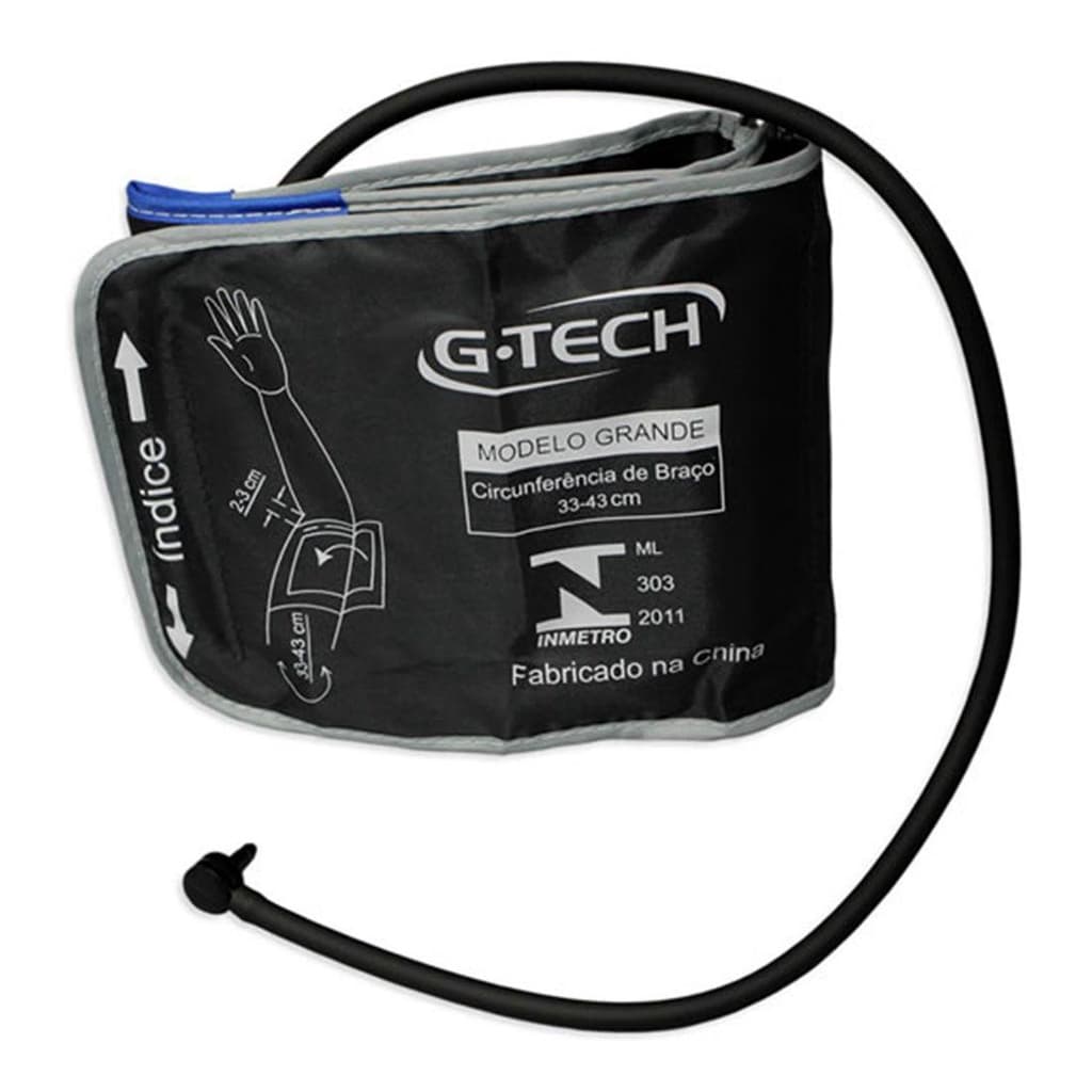 Braçadeira 33x43cm GG Extra Grande Para Aparelho Medidor De Pressão Digital De Braço