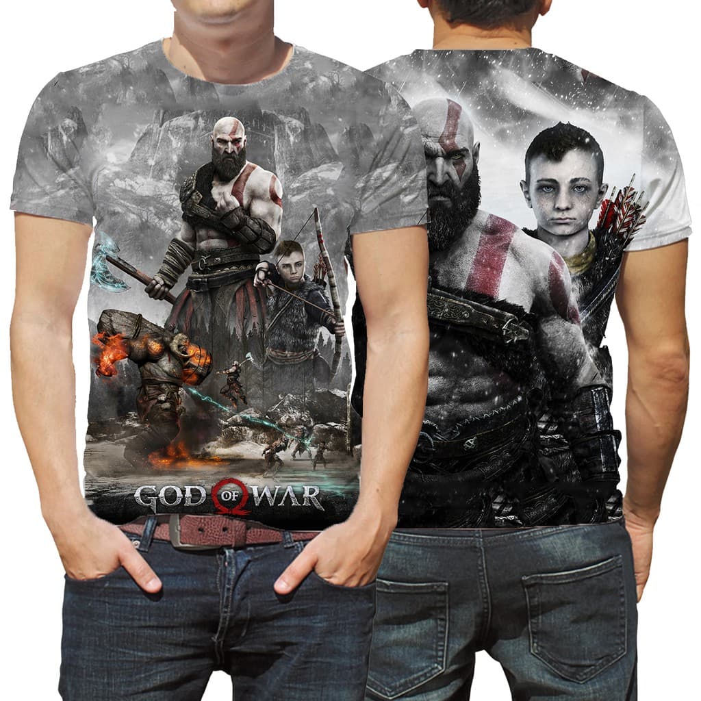 Camisa Camiseta de Jogo God Of War Game Kratos