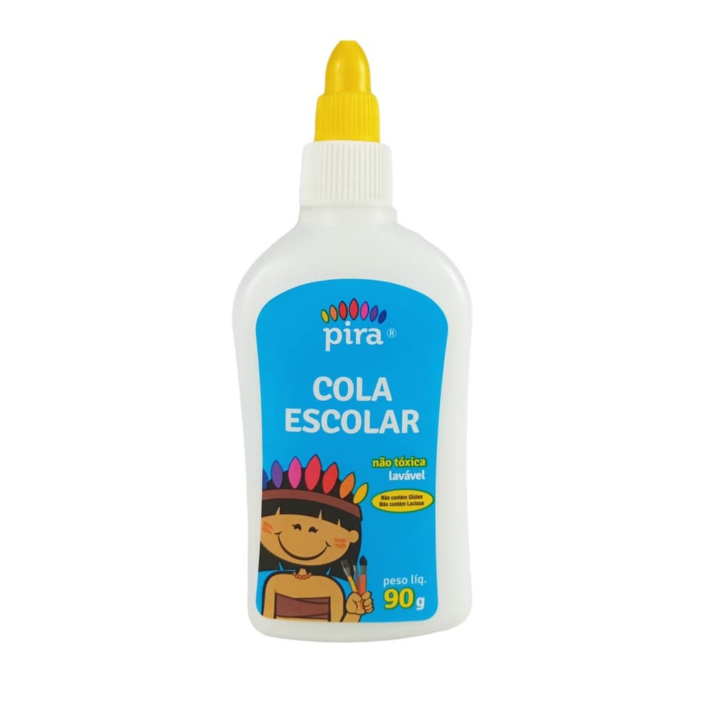 Cola Líquida Branca 90g (1 e 3 Unidades) - Piratininga | Cola Escolar Material Escolar