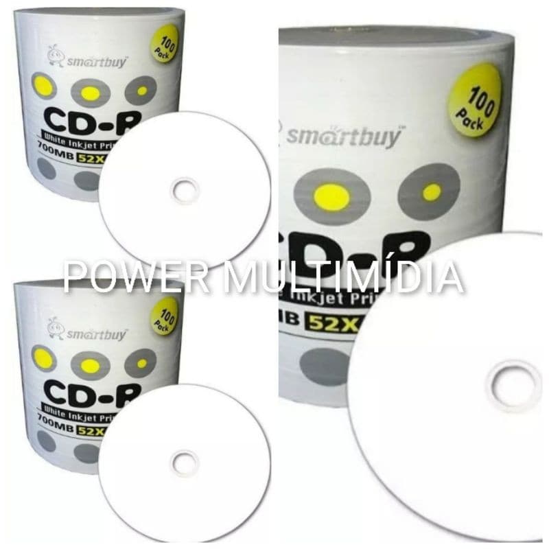 200 CD-R PRINTABLE SMARTBUY 80 MINUTOS 52X ORIGINAL