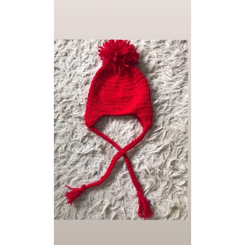Touquinha Gorro Baby Infantil Pompom Crochê Lã Outono / Inverno Newborn Ensaio Fotográfico Dia a Dia Batizado Reborn