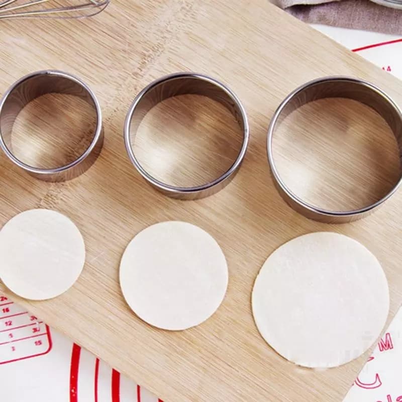 5 Pcs Massa Redonda Em Forma De Aço Inoxidável Ferramenta Molde Sobremesa/Cozinha Gadgets Bolinhos Portáteis Cortador Invólucro Moldes