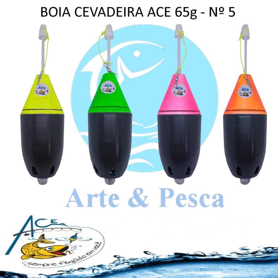 Boia de pesca Cevadeira 65g Nº 5 - Cores Luminosas Pesca Tambaqui Pacu Tilápia Cevadeira ACE