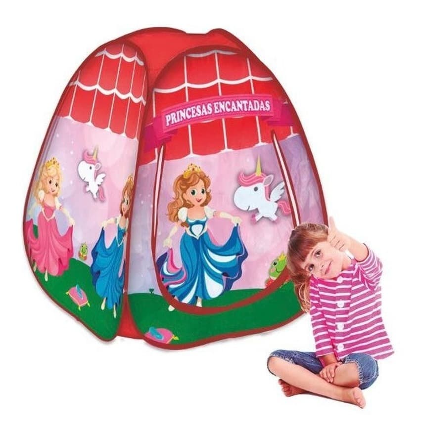 Toca Barraca Infantil Dobravel Pop Up Princesas Encantadas