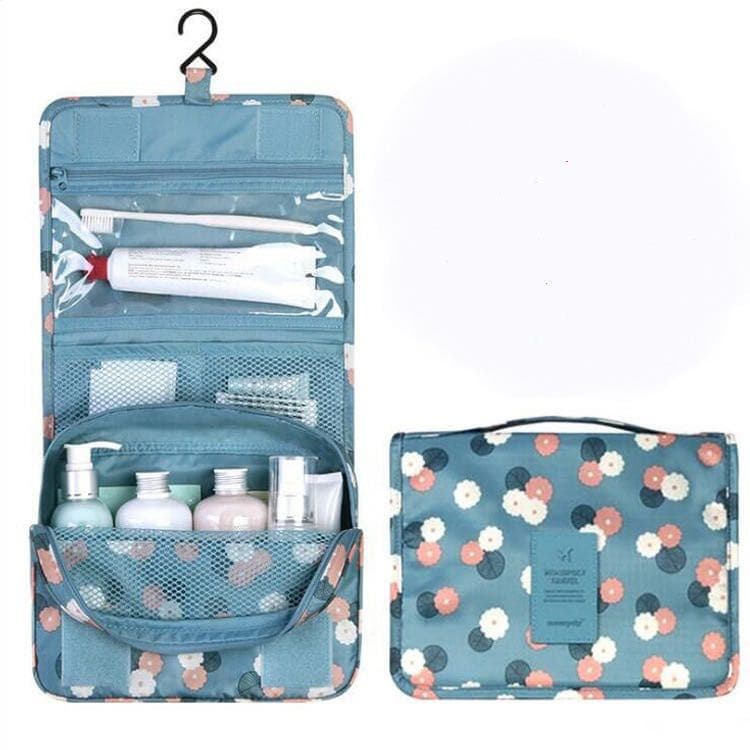 Necessaire Organizadora Bolsa De Viagem Para Objetos de Higiene Pessoal Com Divisória Cabide Gancho Estampado