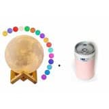 Kit Umidificador Lua e Difusor Aromas Infantil Rosa