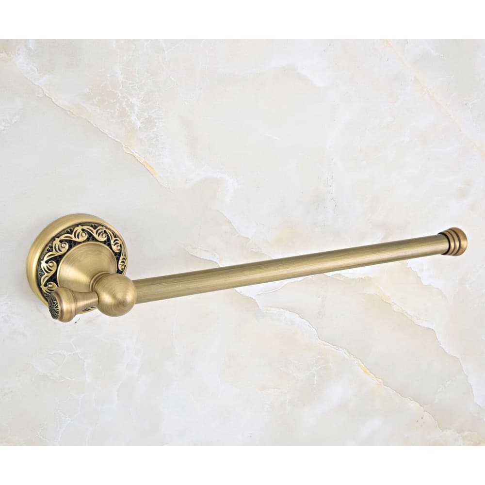 Vintage Antiuqe Bronze Acessórios Do Banheiro Fixado Na Parede Única Barra De Toalha Chuveiro Toalheiro Pequeno Suporte