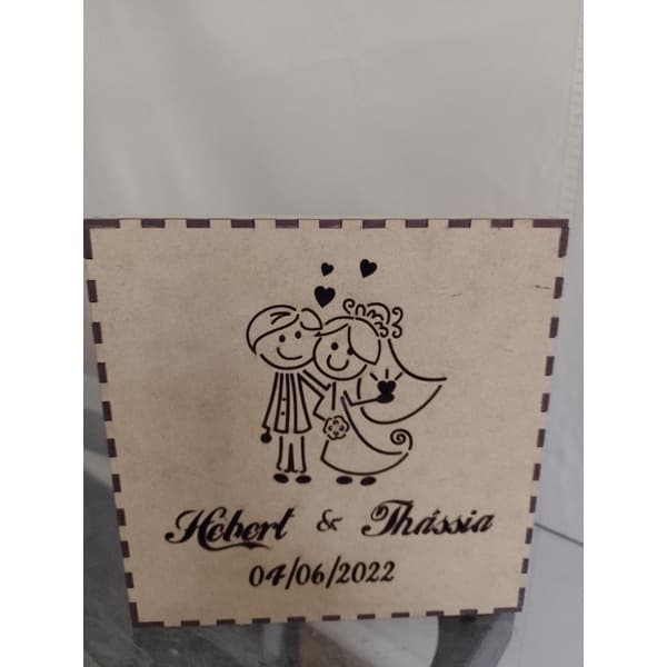 kit com 5 caixas MDF personalizadas 15x15x5