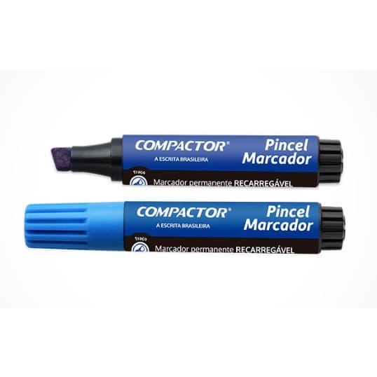 Pincel Marcador Permanente Compactor caixa c/ 12 unidades - Canetão - Pincel Atômico