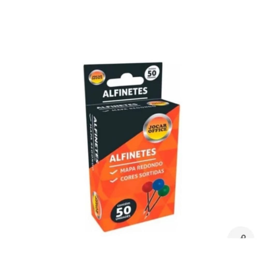 Alfinete Mapa Redondo Jocar Sortidos Kit Com 100 Unidades