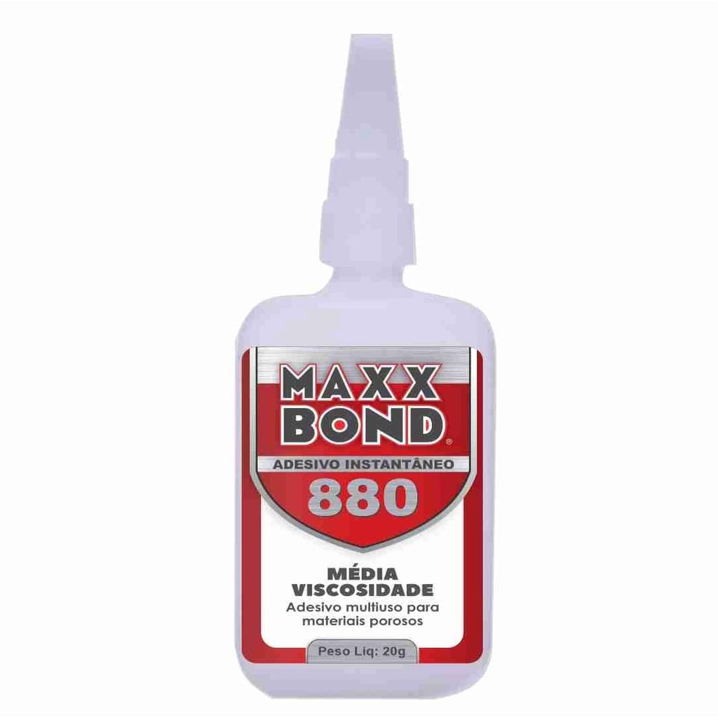 Cola Instantânea Maxx Bond 880 Ultra Rapido Super Adesivo 20g