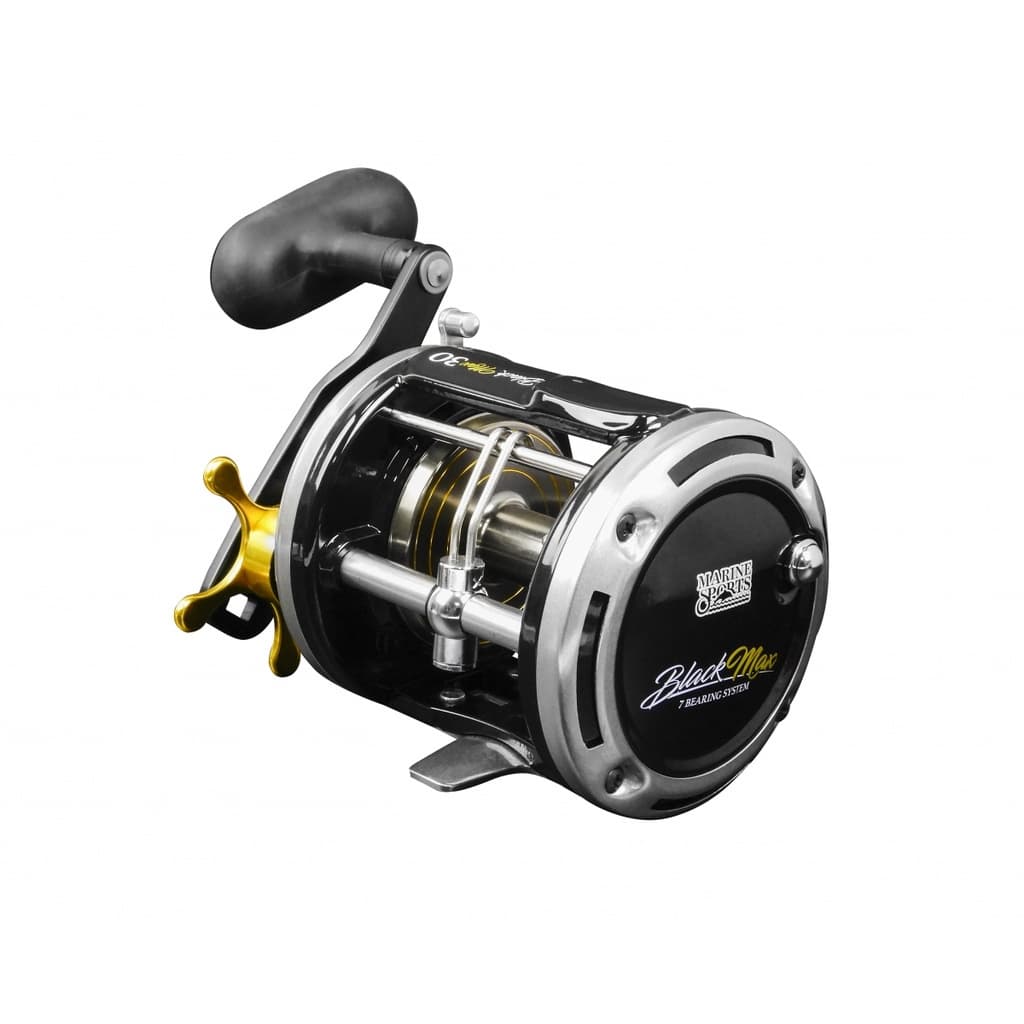 Carretilha De Pesca Marine Sports Black Max 30  7rol 4.3:1 - Pesca Media/pesada